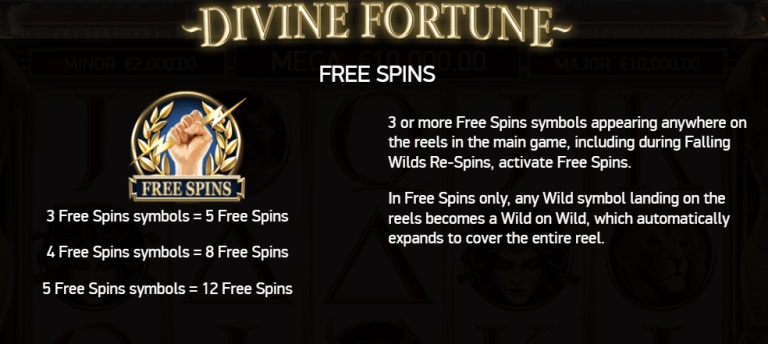 Divine Fortune Divine Fortune Free Spins Feature