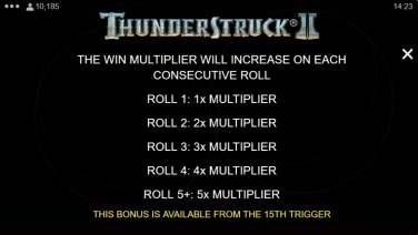 Thunderstruck II Rolling Reels 2