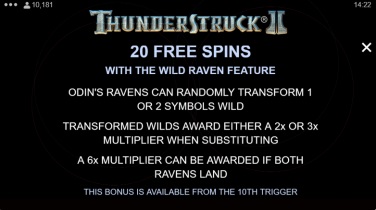 Thunderstruck II The Wild Raven Feature