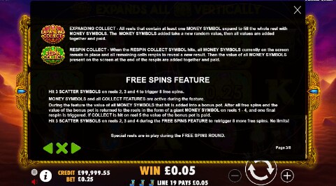 John Hunter and the Tomb of the Scarab Queen Free Spins