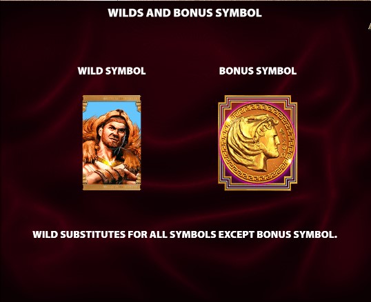 Hercules High & Mighty Wild and Bonus Symbols
