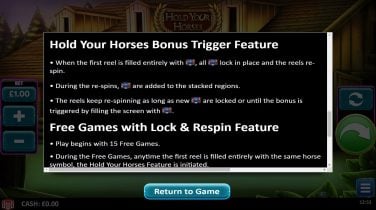 Hold Your Horses Runde Bonus