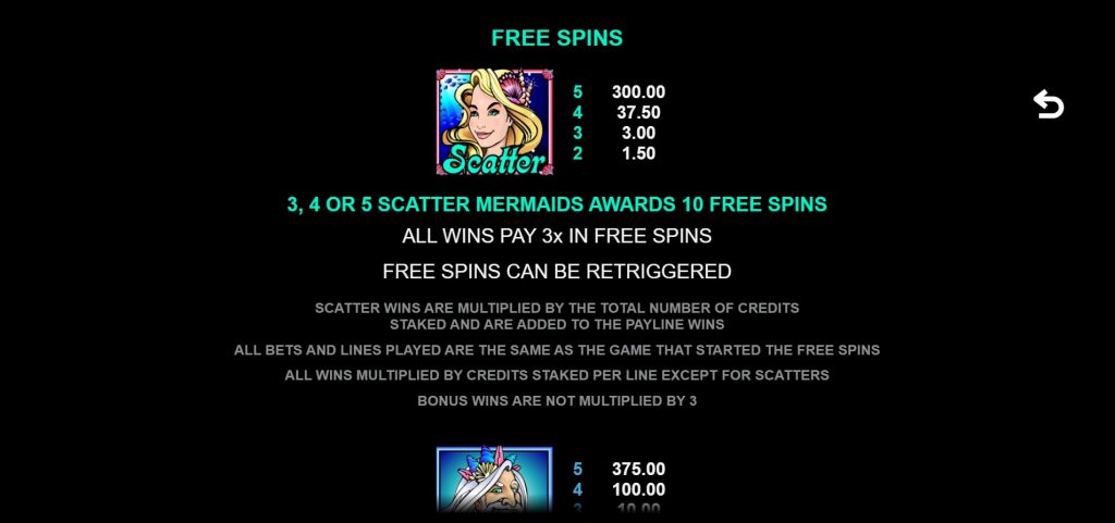 Mermaid’s Millions (Microgaming) Free Spins