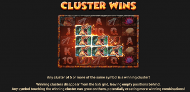 Lava Cluster Wins