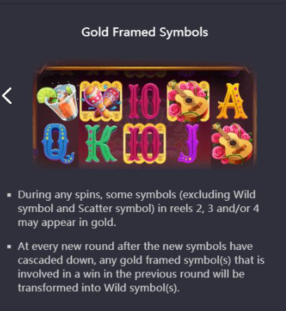 Wild Bandido Gold Framed Symbols