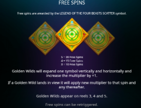 Legend of the Four Beast Free Spinss Legend of the Four Beasts 