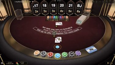 First Person Lightning Blackjack win screen