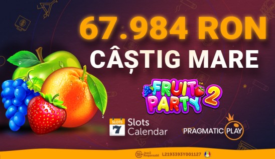 Câștig de 67.984,50 RON pe Fruit Party 2