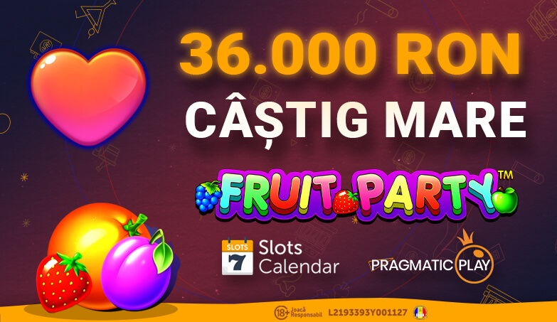 Câștig de 36.000 RON pe un pariu de 7.20 RON la Fruit Party