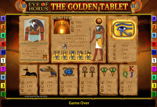 symbols eye of horus the golden tablet