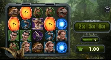 jurassic park gold free spins feature