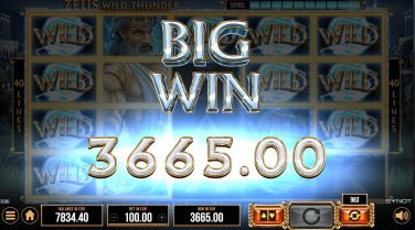 zeus wild thunder big win