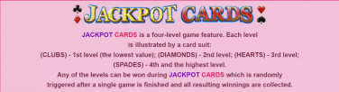 Candy Palace Jackpot Cards