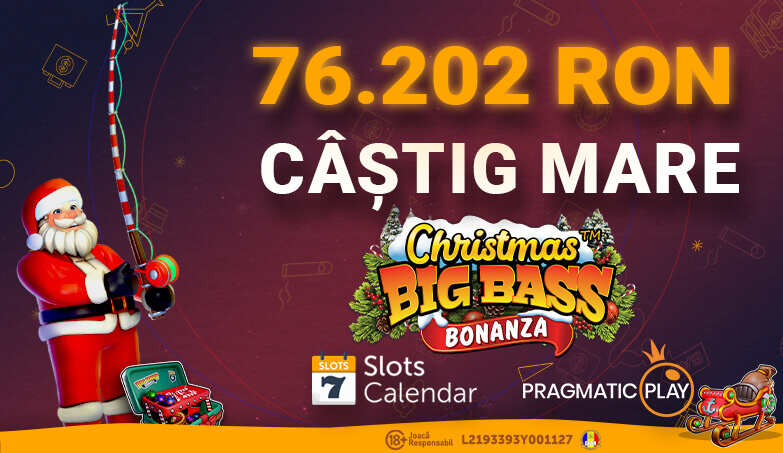 A câștigat 76.202 RON pe Christmas Big Bass Bonanza!