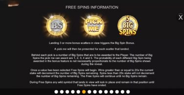 Gold Cash Big Spins free spin info