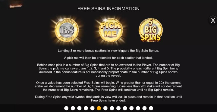 Gold Cash Big Spins free spin info