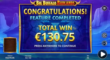 big buffalo badlands free games win