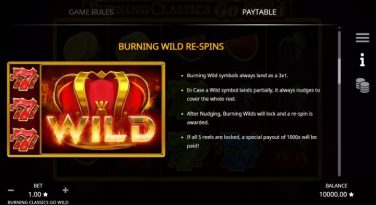 Burning Classics Go Burning Wild Respin