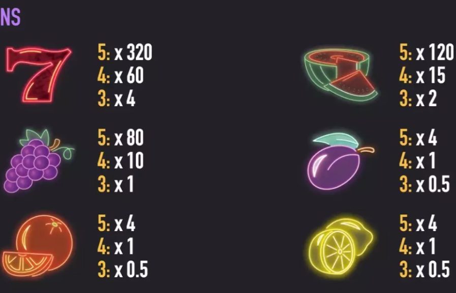 243 Space Fruits Symbols