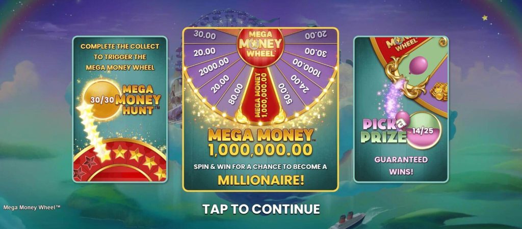 Mega Money Wheel Caracteristici Bonus