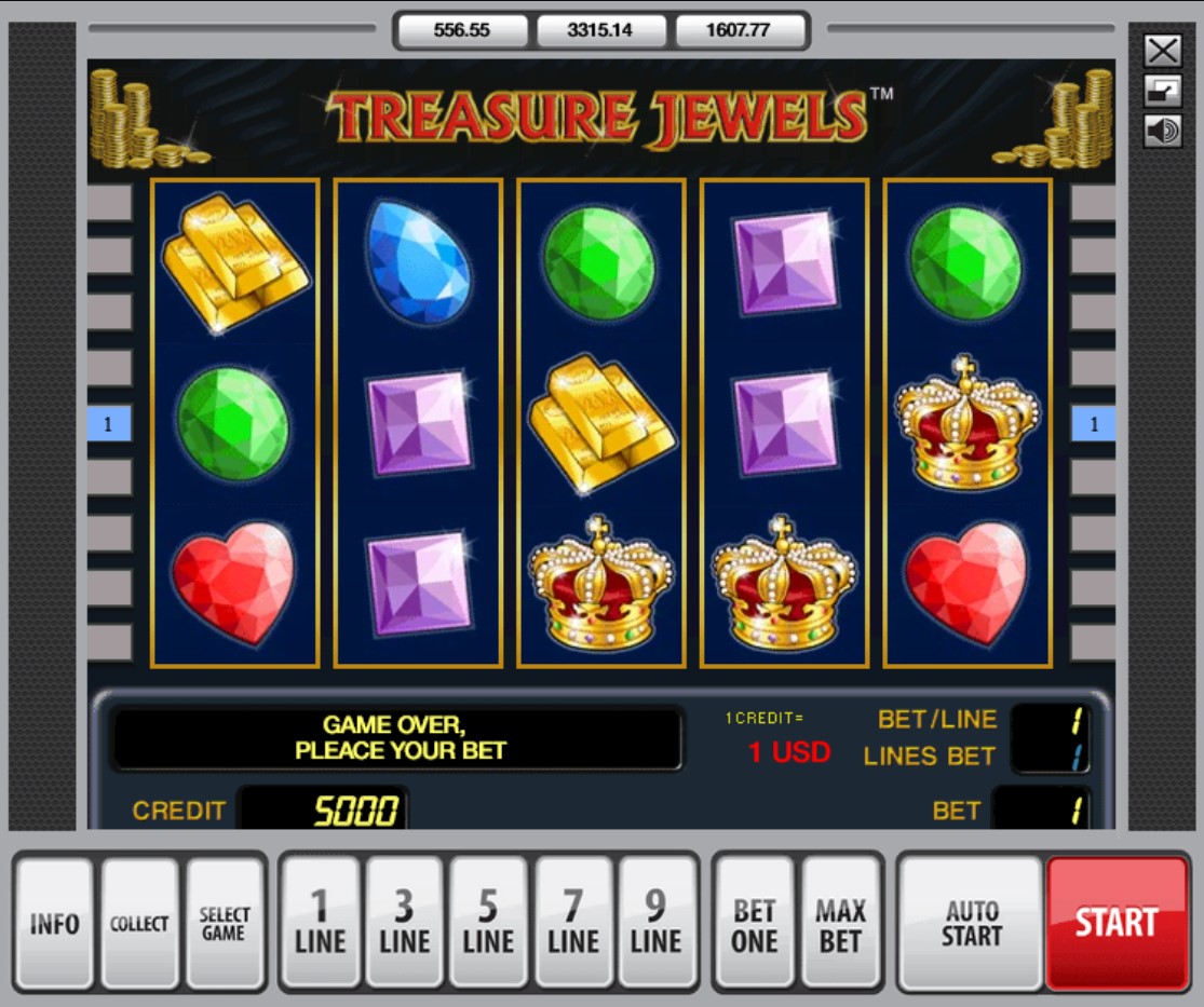 Treasure Jewels tema si aspect