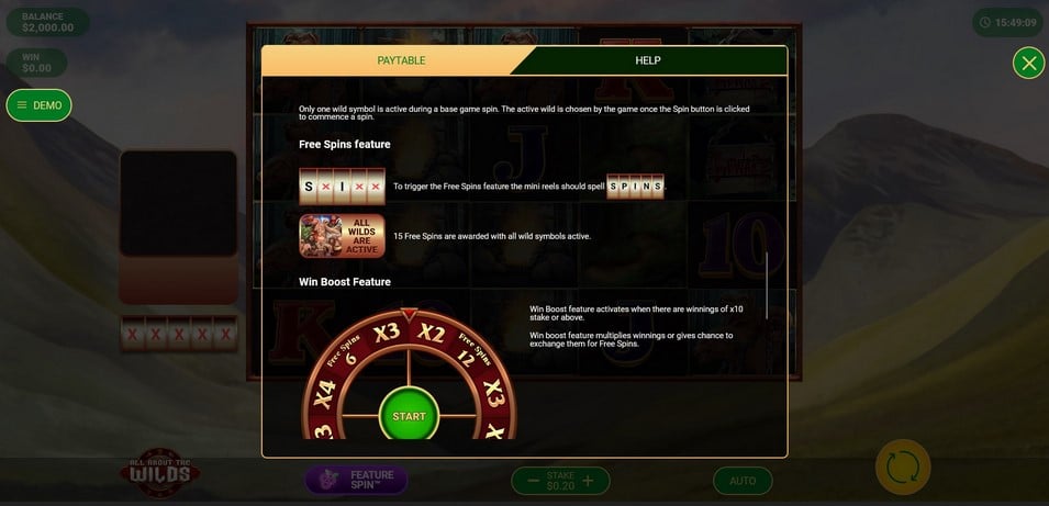 All About the Wilds Free Spins Feature