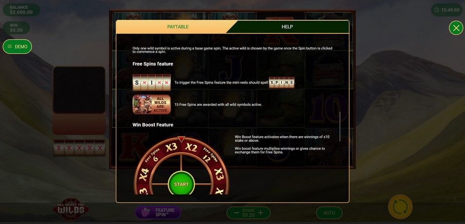 All About the Wilds Free Spins Feature