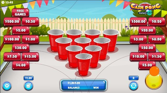 Cash Pong Instant Tap Theme