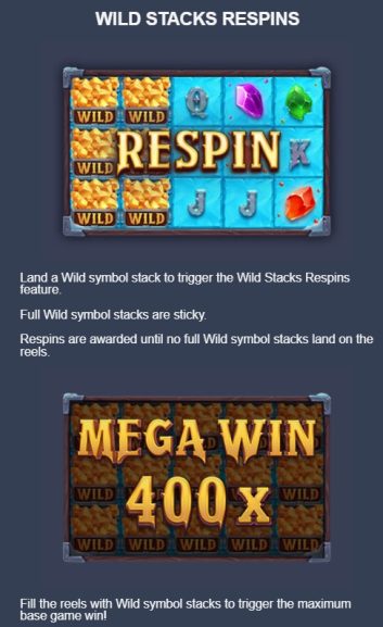 Gold Mine Stacks 2 Wild Stack Respins