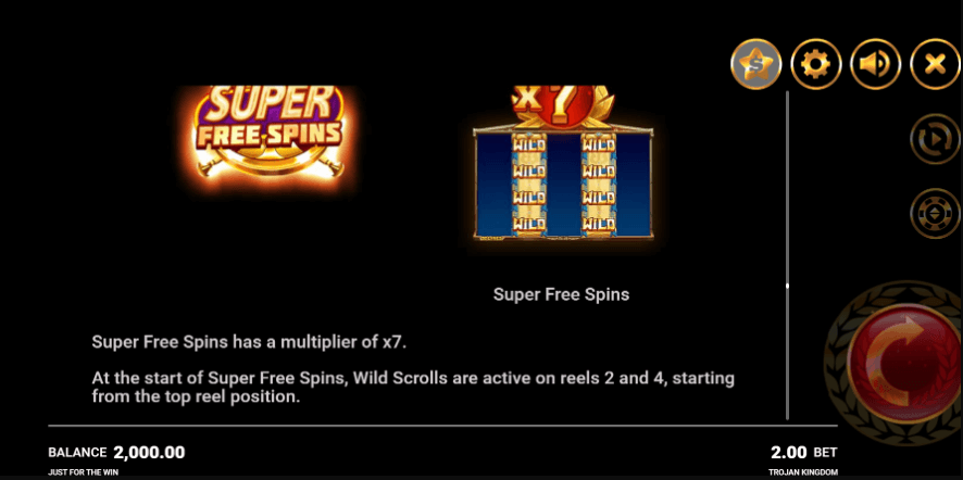 Trojan Kingdom Super Free Spins 2