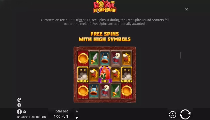 Royal High Road Free Spins