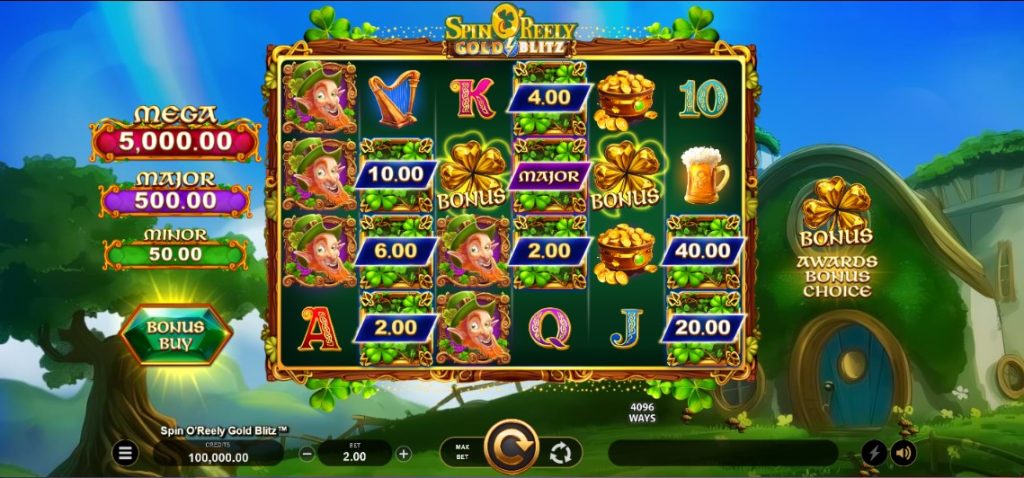 Spin O'Reely Gold Blitz Theme and Design
